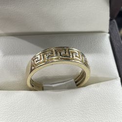 Gold Día Maze Style Ring 