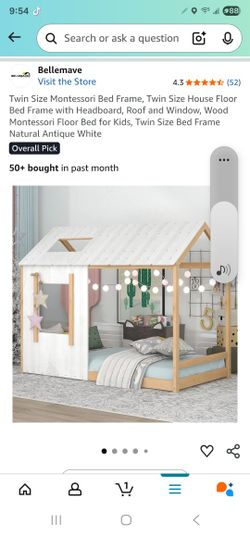 Twin WOODEN Bed Frame For Kids