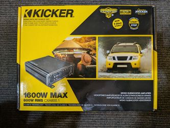 Kicker CXA800.1 - CX-Series 800W Mono Class D Sub Amplifier  46CXA8001T