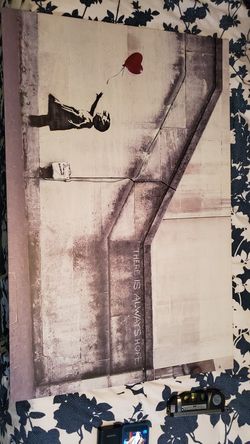 Large BANKSY on canvas