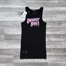 Chrome Hearts Deadly Doll Black Tank Top