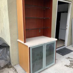 Cabinet With Glass Shelves 