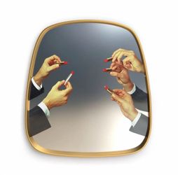 Seletti x Toiletpaper Mirror — Gold Frame Lipsticks