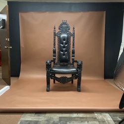 Black Lion Throne Chair 