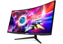 Two 34" Curved monitors (2) with double desk mount and display port cords