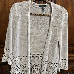 NWT  Beige Woman’s Cardigan Sweater  Size PM