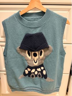 Teal Knit Sweater Vest | Relaxed Fit