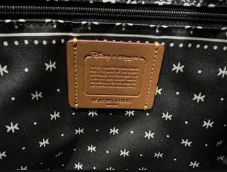 Rare Disney X Coach Mickey Mouse Chalk City Zip Top Large Tote-F59357