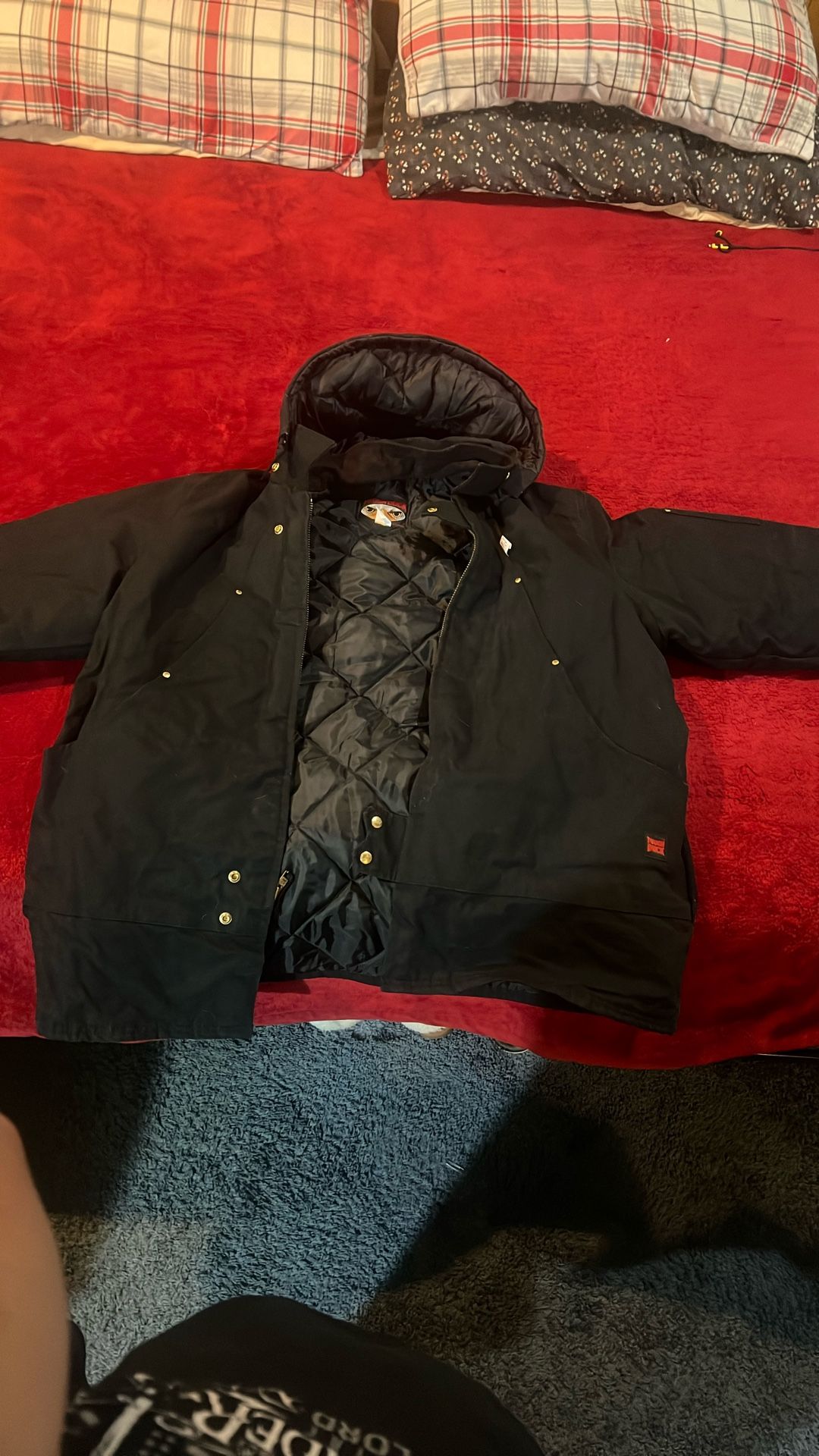 Black Tough Duck Canadian winter jacket, 3xl