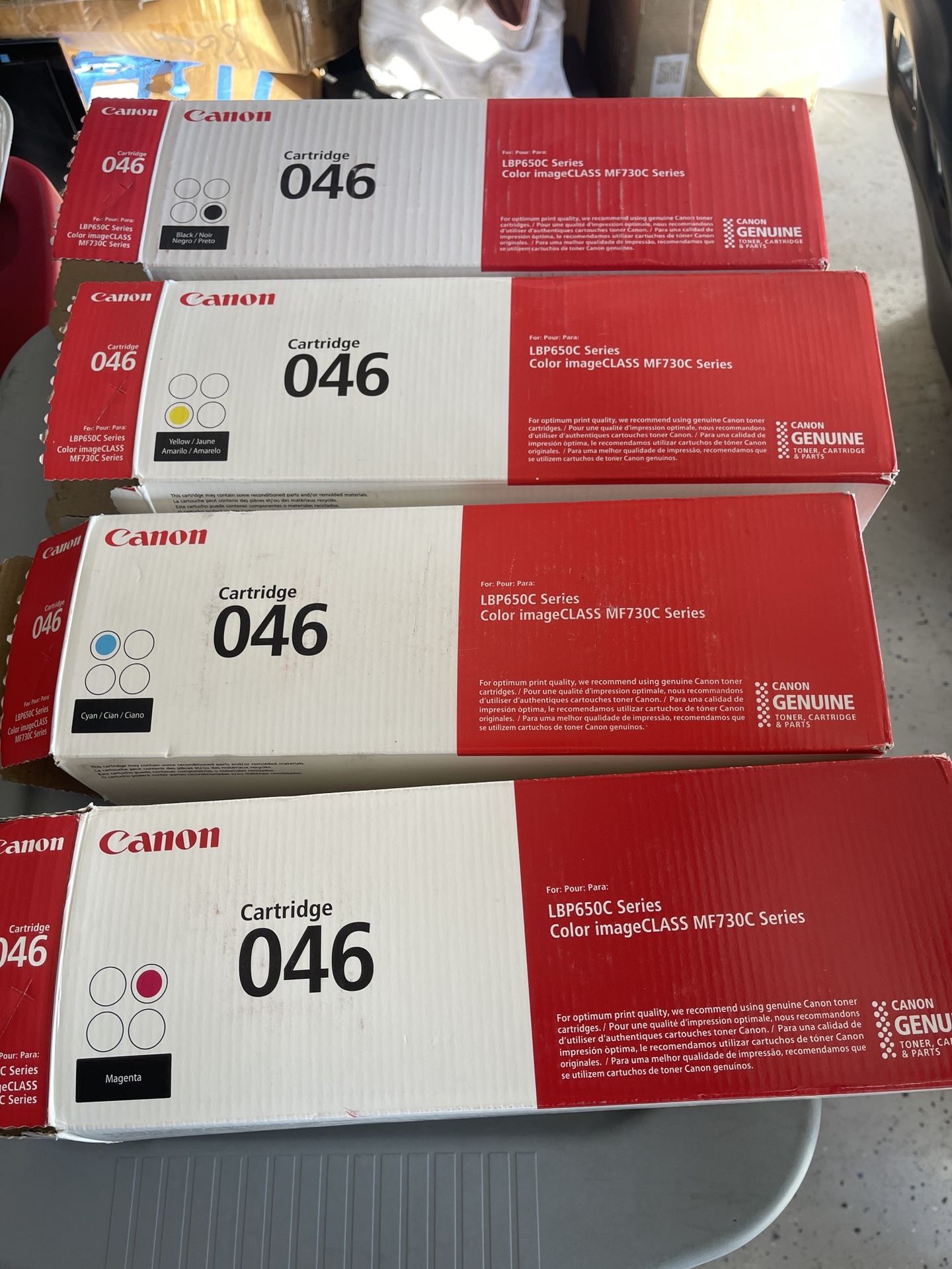 Canon 046 Genuine Toner Cartridge Set – New