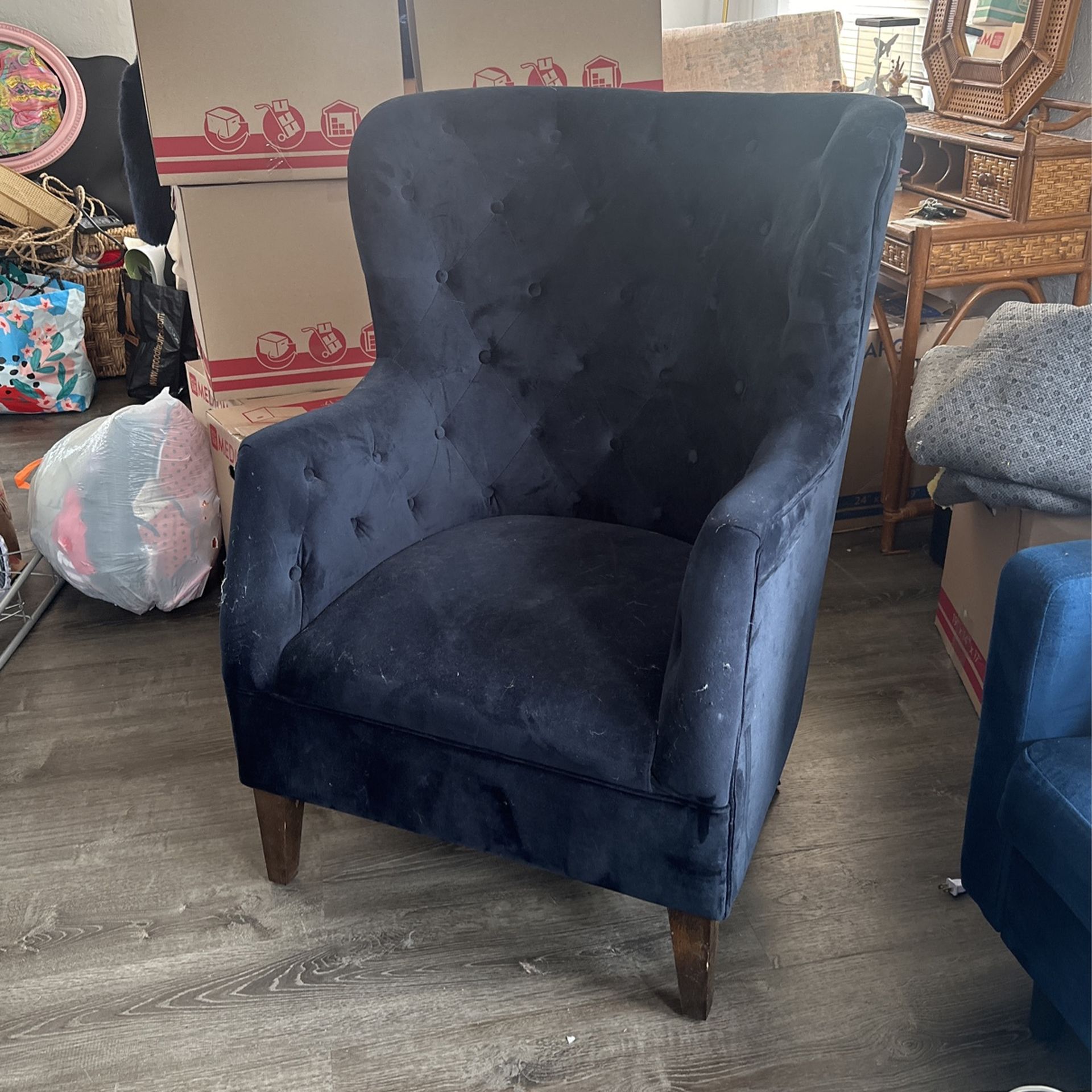 Navy Blue Armchair