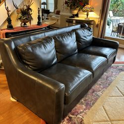 Black Leather Couch 