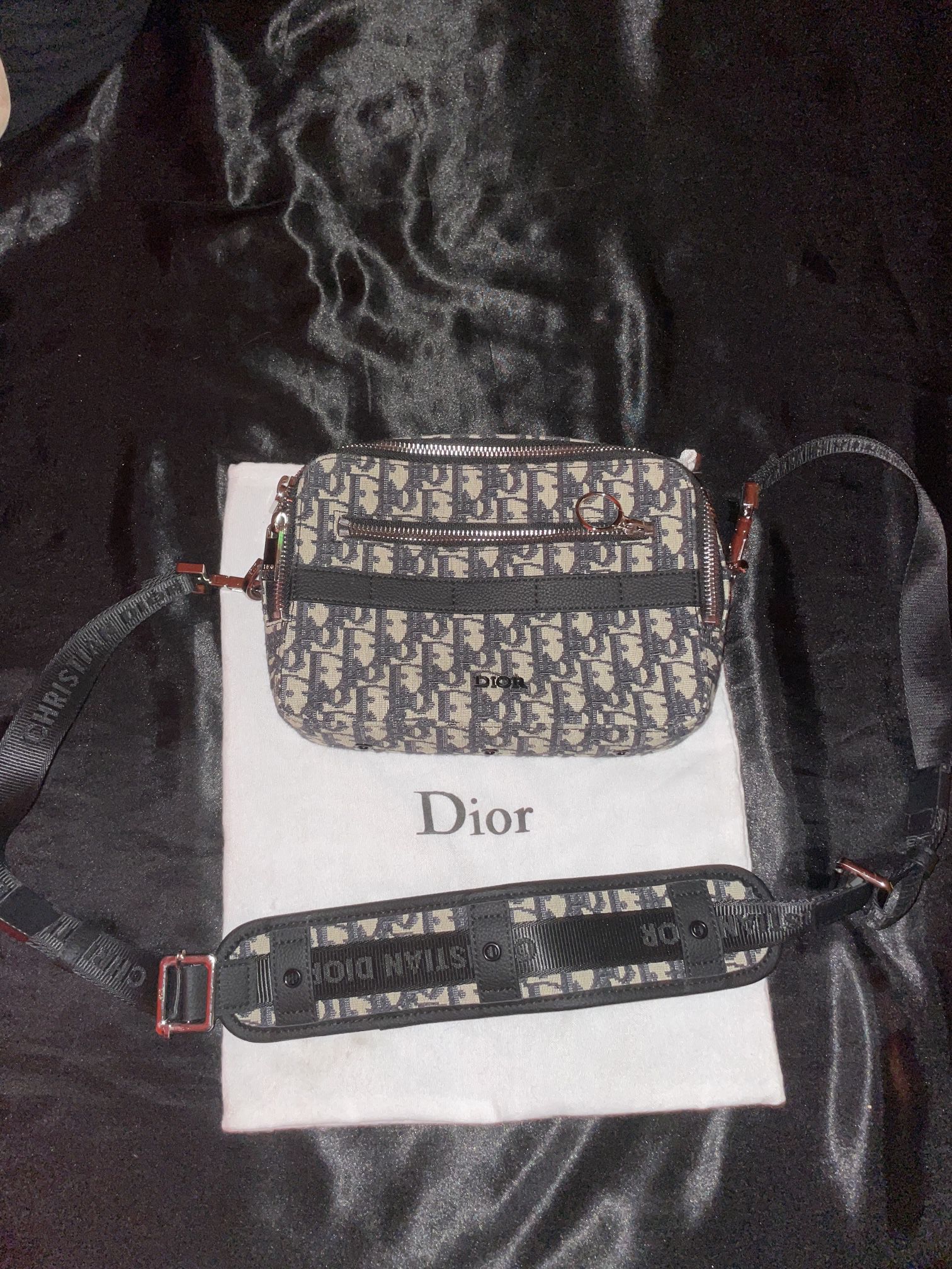 Dior Safari Messenger Bag (Beige/Black)