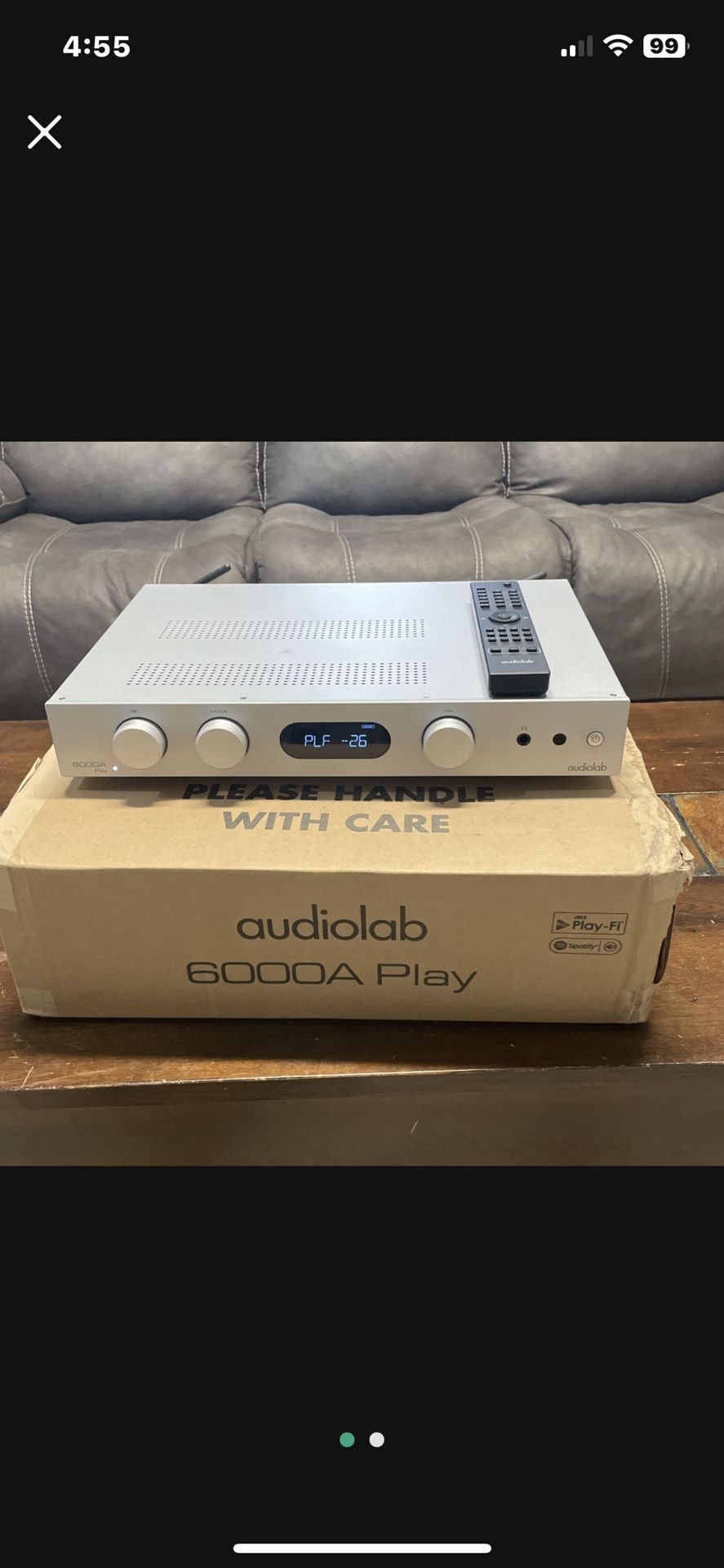 Audiolab 6000A Play Integrated Amp.