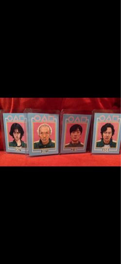 Squid Game Netflix Show Set Of 4 Art Trading Cards By Cuyler Smith 62/180 Television tv show collectible