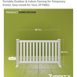 Freestanding Zippity Davidson White Vinyl Fence Kit h