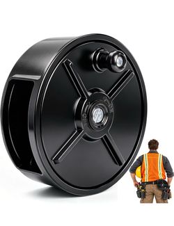 Tie Wire Reel, 6.25" Aluminum Tie Wire Dispenser, 12-18 Gauge Wire Lightweight Tie Wire Reel Coil Holder Wheel with Rewind Knob & Belt Loops for Left 