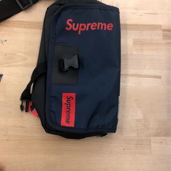 Dark blue and red supreme Fannypack