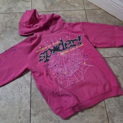 Sp5der Hoodie V2 Pink Size M