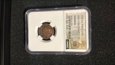 1790 New York Penny Colonial Coin NGC Genuine BN (contact info removed)-355