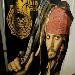 Pirates of the Caribbean Captain Sparrow Throw Blanket