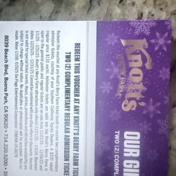 Knotts Berry Farm Tickets 60 For 2 Persons