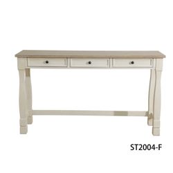 Light Brown Mdf Top And White Oak Drawer Desk