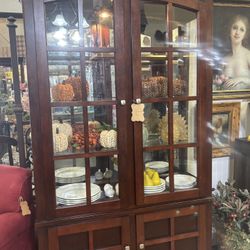 Nice Contemporary Modern Hutch With Glass Shelves And Light 