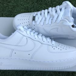 Brand New Nike Air Force 1 Low, White On White, Size 8 Mens