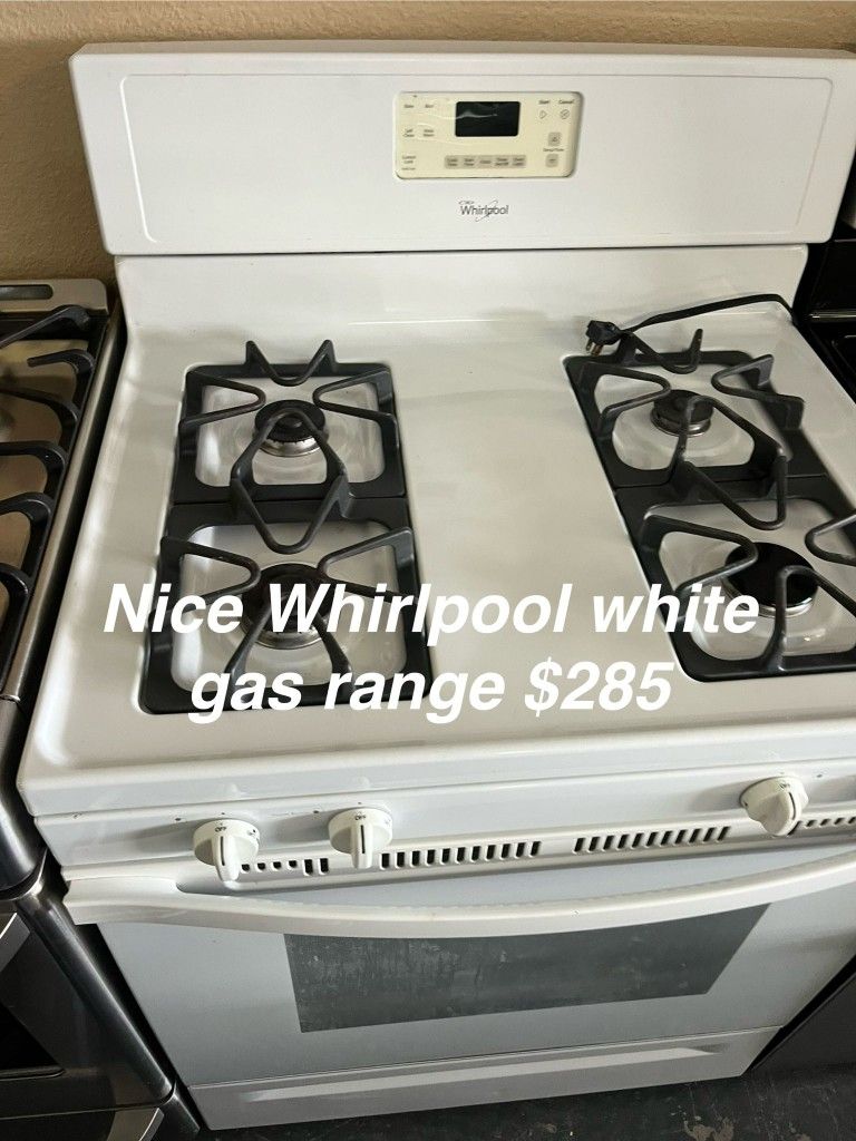 Nice Whirlpool White Gas Range