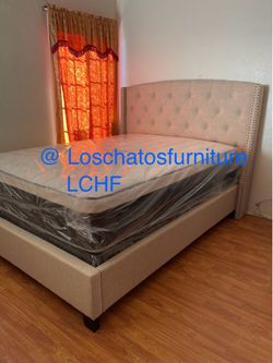 New bed frame with mattress queen size