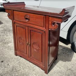 Vintage Oriental Carved Console/Side Table