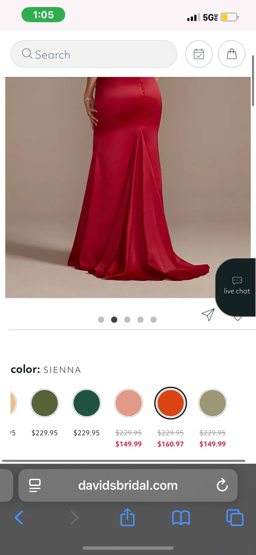 David's Bridal Bridesmaid Dress Color Sienna