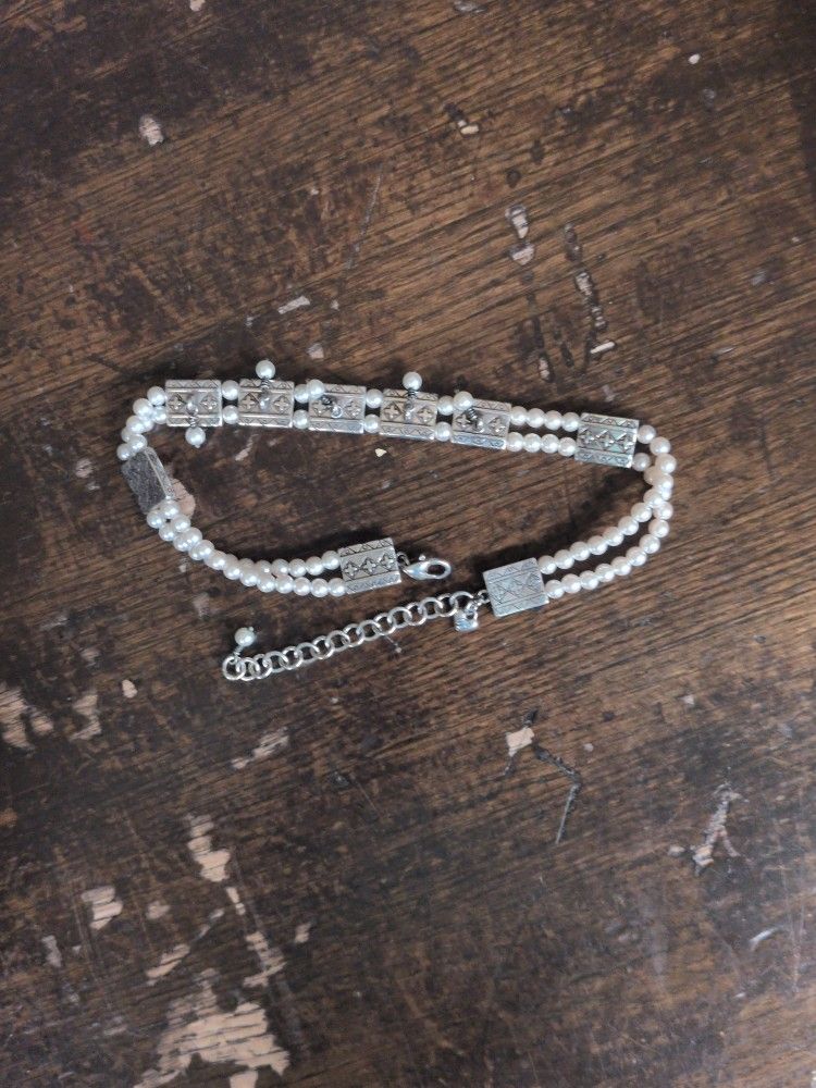 Brighton Vintage Choker Faux Pearl Necklace