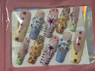 XXL TTropical Animal Print Press On Nails