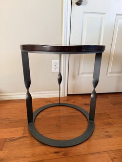Modern Wood & Metal Side Table