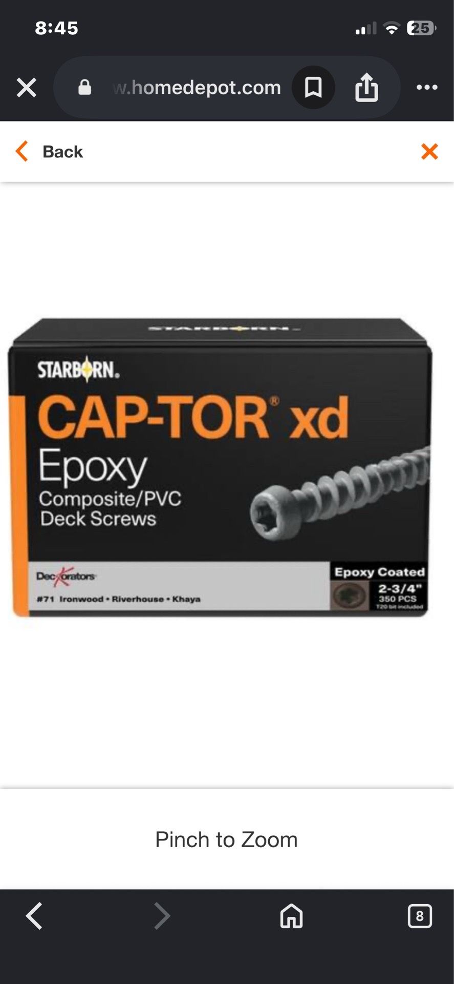 #10 x 2-3/4 in. Star Trim Head Epoxy Coated Steel Composite Deck Screws Chocolate #71 (350-pieces)