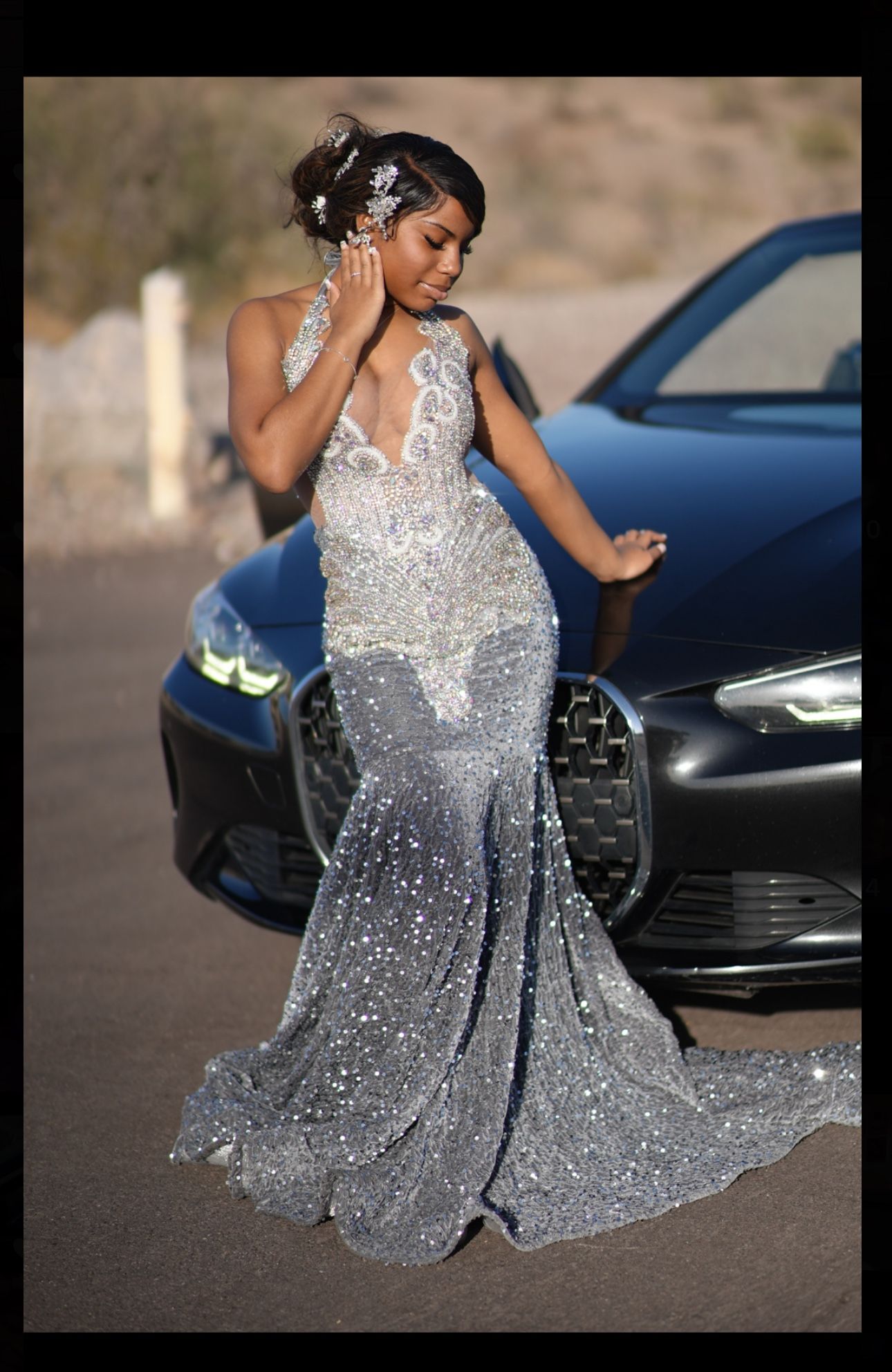 Silver Prom Dress