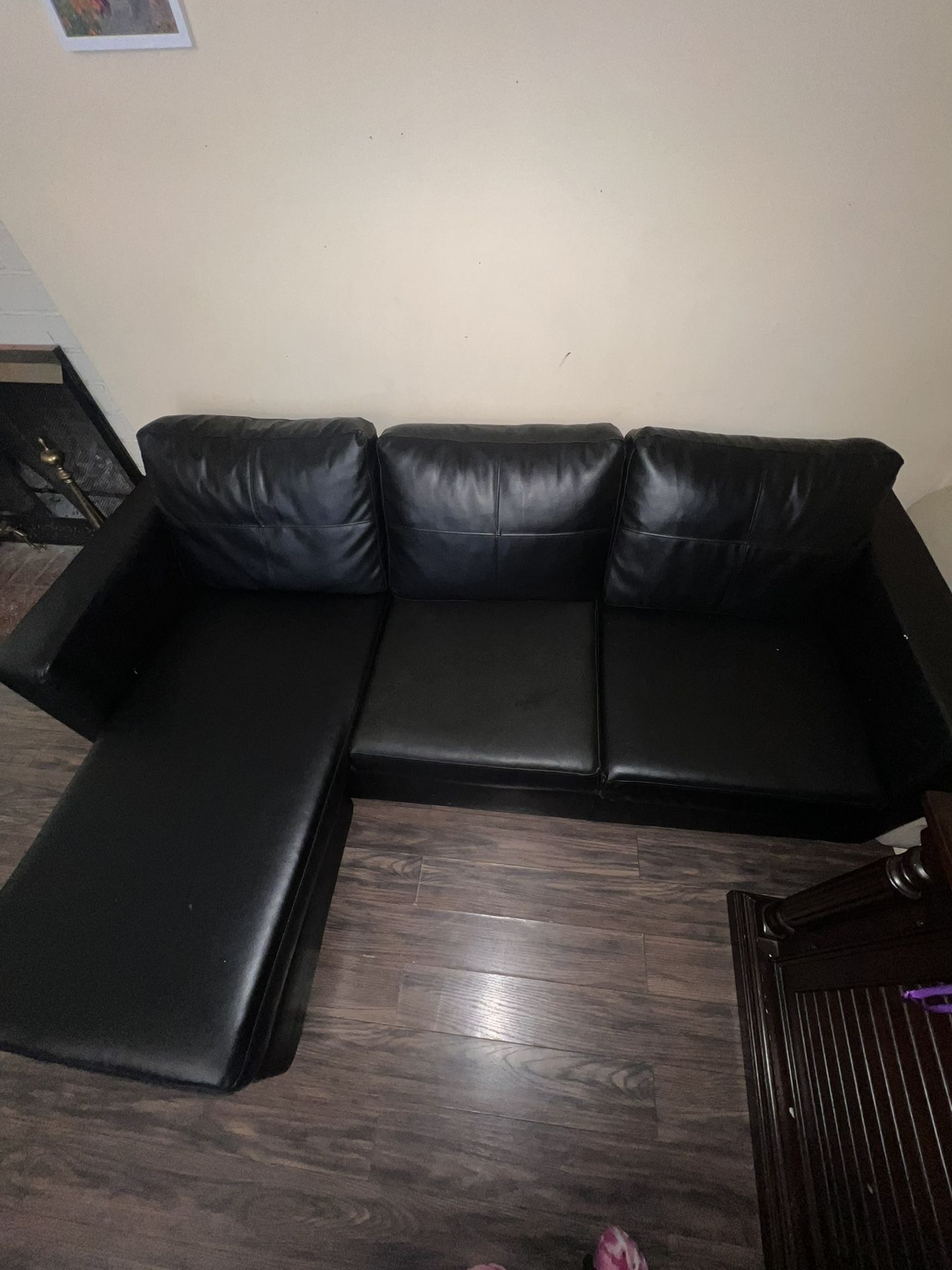 Black Leather Couch