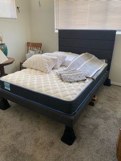 New bed full size with mattress and with accessories