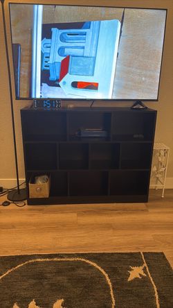 Black TV stand