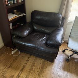 Leather Couch, Love seat & ottoman 
