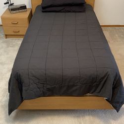 Twin Headboard & Platform Bed