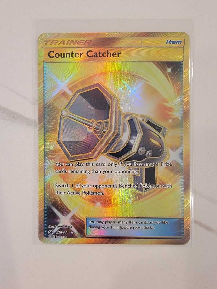 Pokémon TCG Card - Counter Catcher Crimson Invasion 120/111 Holo Secret Rare LP