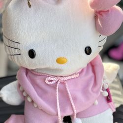 Sanrio Hello Kitty Plushie Backpak Bookpouch Pink Dress Stylish