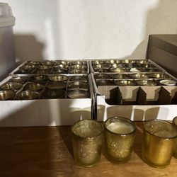 Gold Votive Candle Holders 