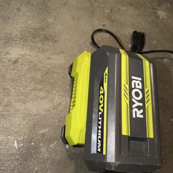 4Ah 40V Ryobi Battery and Rapid Charger