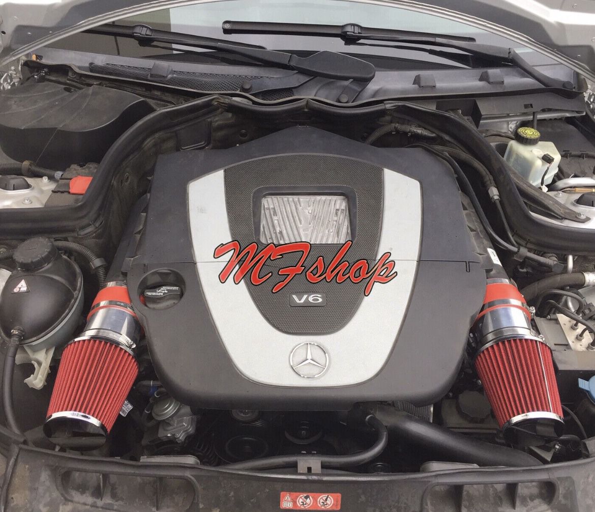 2008-2012 Mercedes Benz C300 C350 Twin air intake filter kit