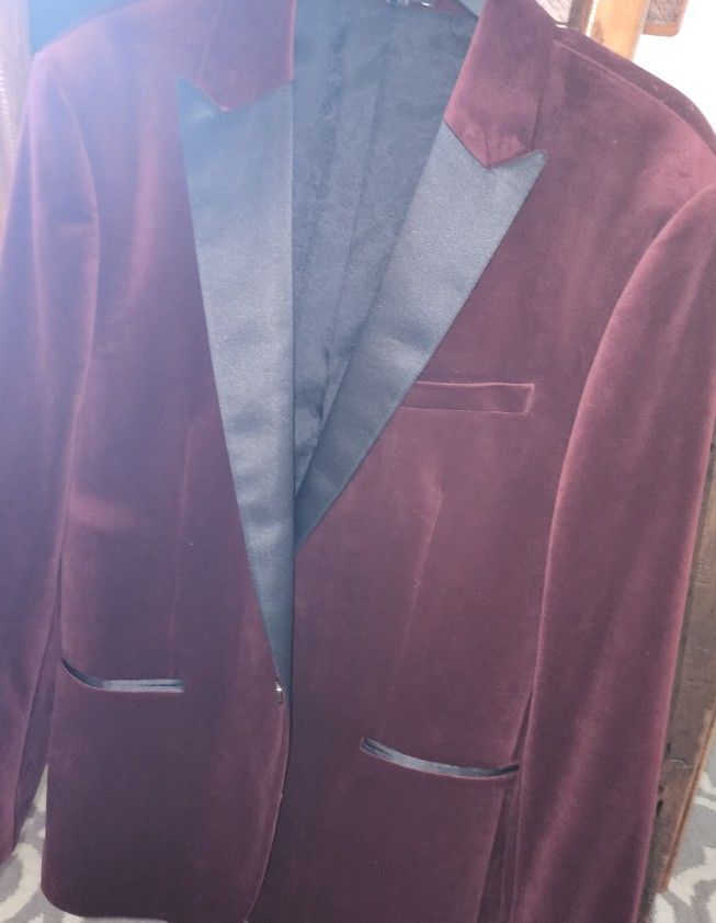 Cherry red And Black express blazer