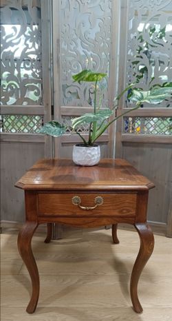 Wood side table